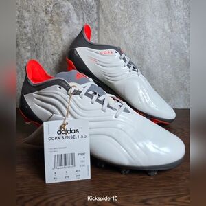 adidas Copa Sense.1 AG Mens Soccer Cleats Size 9.5 White Leather Red Gray FY6207